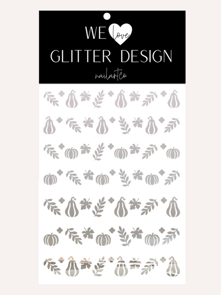 Oh My Gourd Nail Decal | Chrome // Silver