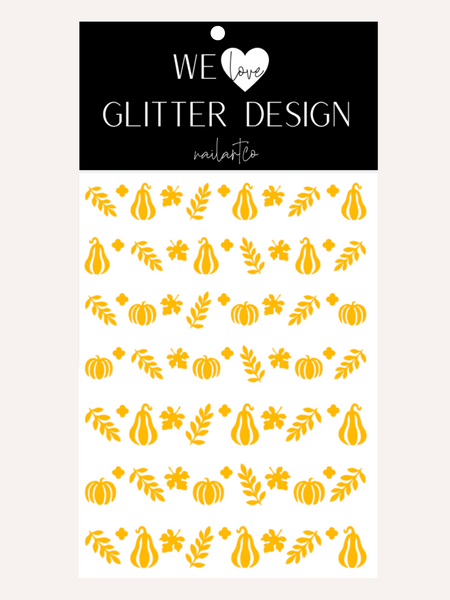 Oh My Gourd Nail Decal | Golden Yellow