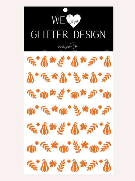Oh My Gourd Nail Decal | Light Orange