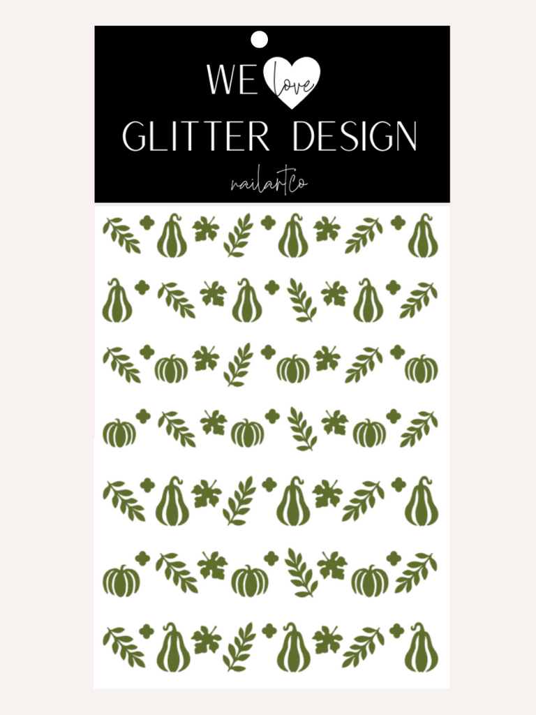 Oh My Gourd Nail Decal | Olive
