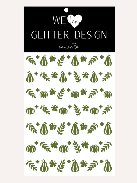 Oh My Gourd Nail Decal | Olive