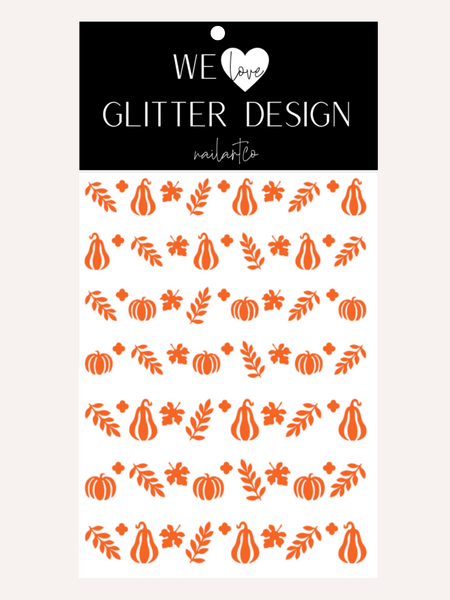 Oh My Gourd Nail Decal | Orange