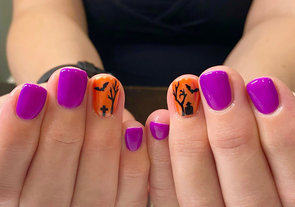 Haunted House Nail Decal | Black