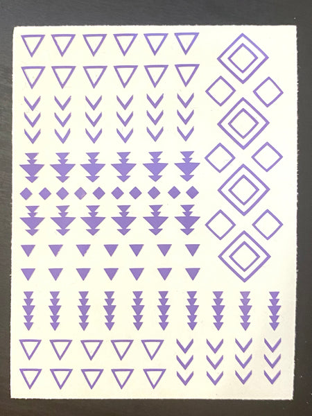 (Discontinued) Tribal Nail Decal | Lavender