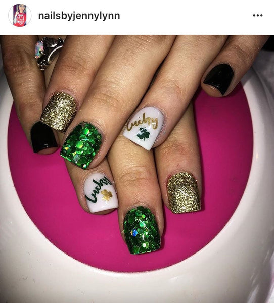 Luck Of The Irish Nail Decal | Gold Shimmer