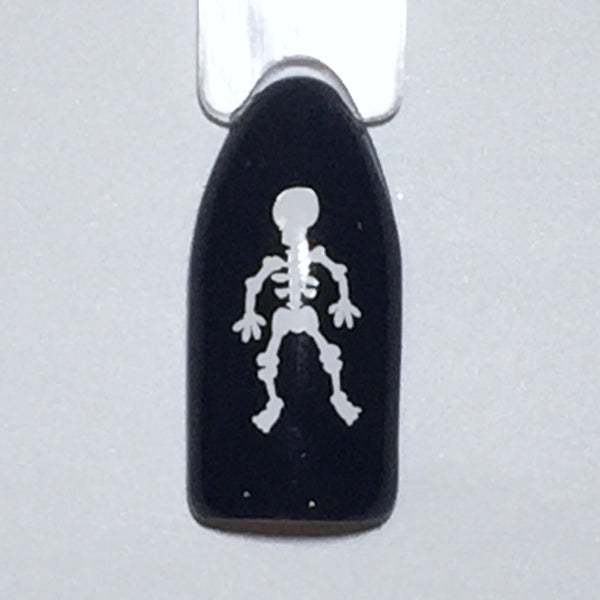 Mr. Bones Nail Decal | White
