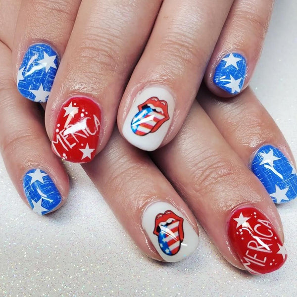 All Stars Nail Decal | White