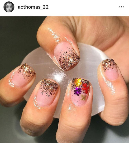 Leaves (Design 1) Nail Decal | Polished Metal // Purple