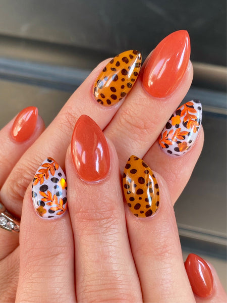 Oh My Gourd Nail Decal | Holographic Rainbow // Pumpkin Orange