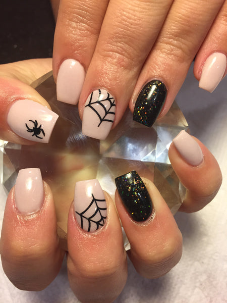 Spider Web Nail Decal (Comes Un-Weeded) | Black