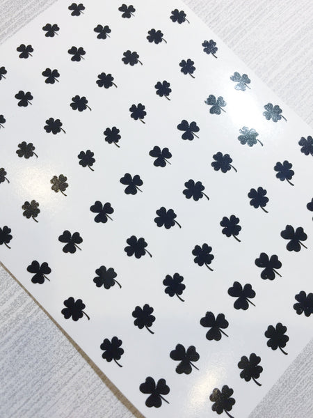 All Clovers Nail Decal | Black