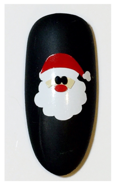 Santa Face Nail Decal | Red