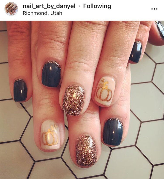 Fall Pumpkin Patch Nail Decal (Un-Weeded) | Copper Shimmer
