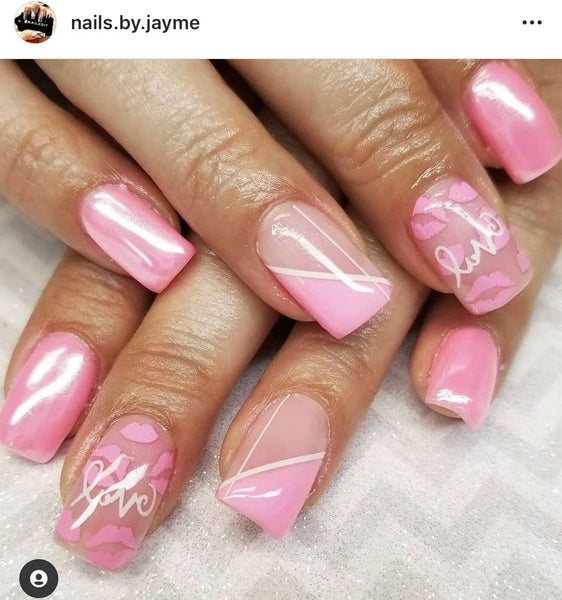 Kissy Lips Nail Decal | Soft Pink (*Decal Comes Un-Weeded)