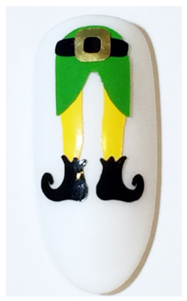 Buddy The Elf Legs Nail Decal | Bright Green