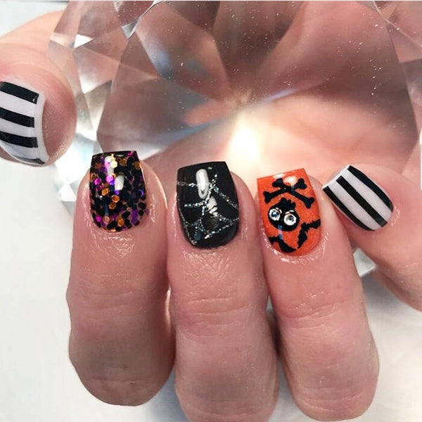 Bat-Crow-Owl Nail Decal | Black