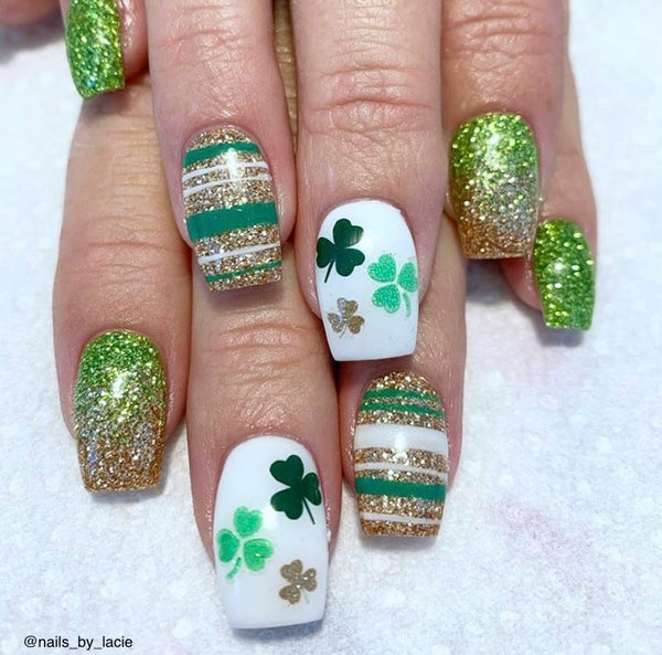 All Clovers Nail Decal | Dark Green