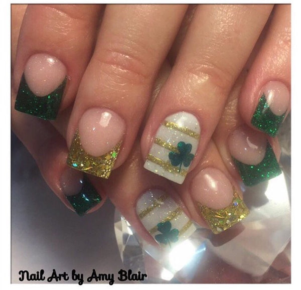 All Clovers Nail Decal | Sparkle Green