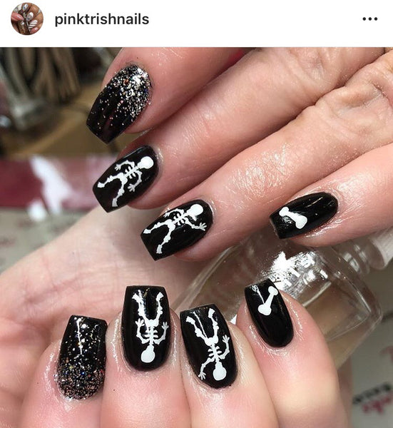 Mr. Bones Nail Decal | White