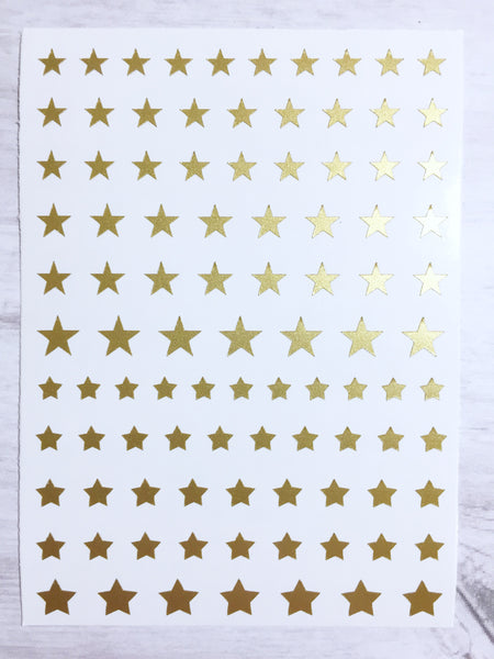 All Stars Nail Decal | Gold Shimmer