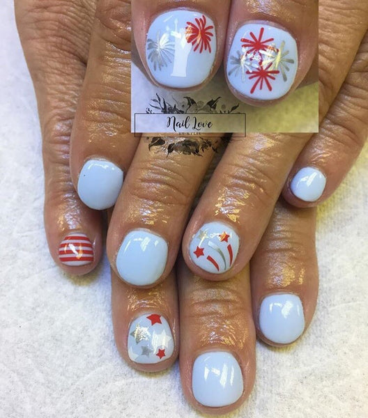 Grand Finale Nail Decal | Silver Shimmer