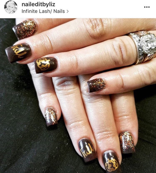 Fall Pumpkin Patch Nail Decal (Un-Weeded) | Copper Shimmer