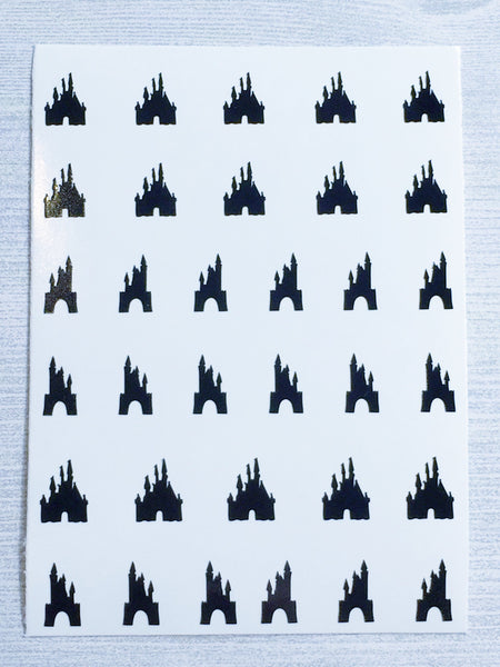 Castle Variety Nail Decal | Black