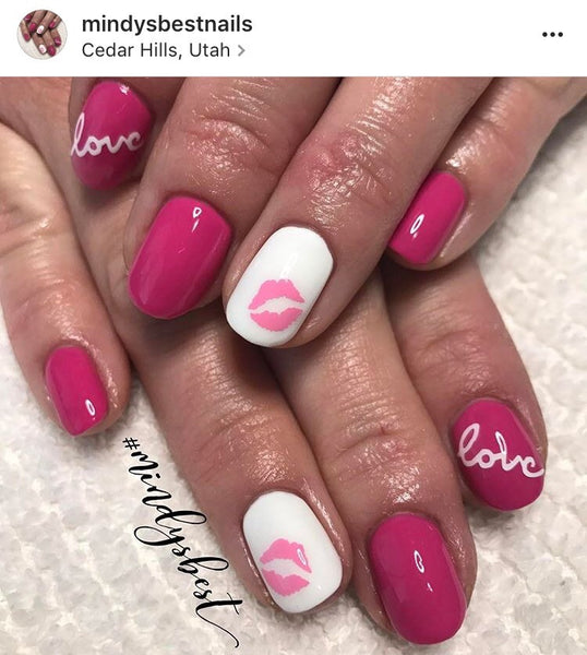 Kissy Lips Nail Decal | Soft Pink (*Decal Comes Un-Weeded)