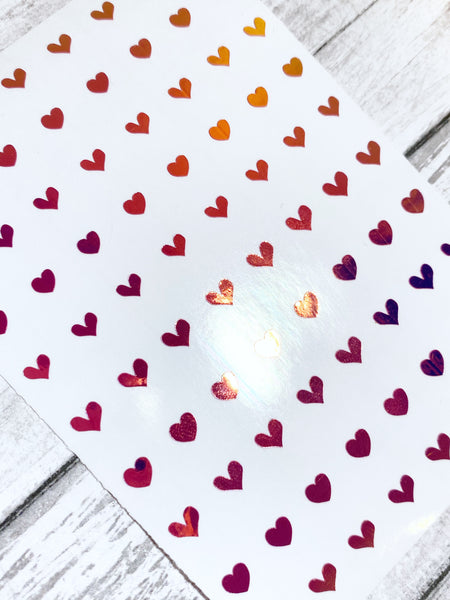 All Hearts Small Nail Decal | Opal Rose Pink