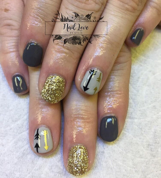 Arrow Nail Decals | Gold Shimmer
