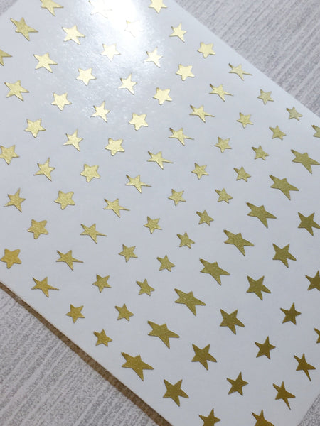 Retro Stars Nail Decal | Gold Shimmer