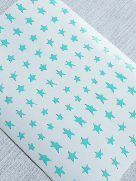 Retro Stars Nail Decal | Mint