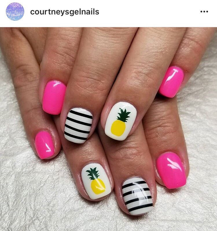 pineapple nail design