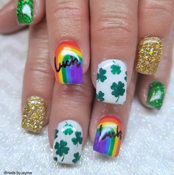 All Clovers Nail Decal | Sparkle Green