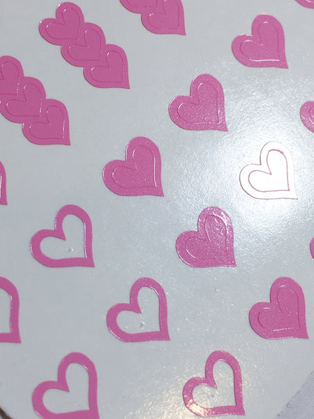 Heart Outline Nail Decal | Soft Pink