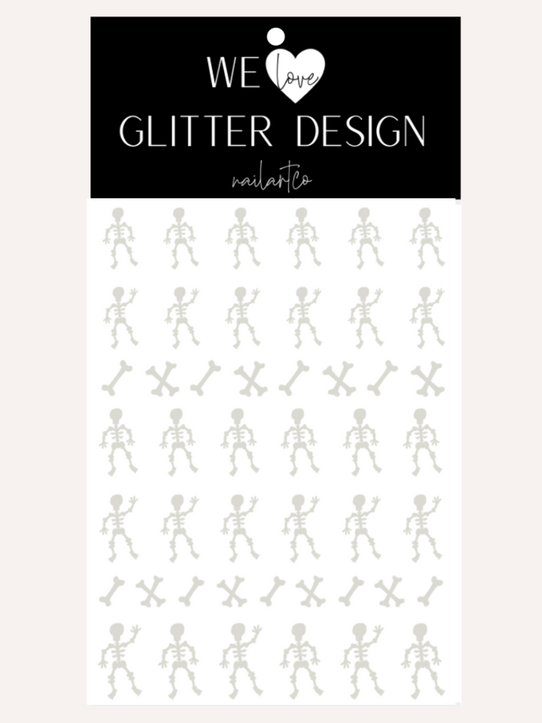 Mr. Bones Nail Decal | Light Grey