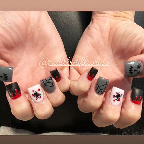 Spider Web Nail Decal (Comes Un-Weeded) | Black