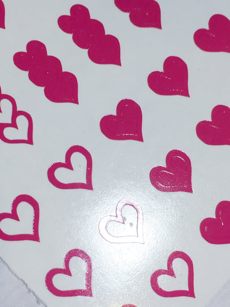 Heart Outline Nail Decal | Pink