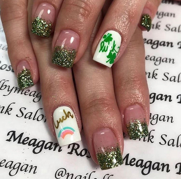 Luck Of The Irish Nail Decal | Gold Shimmer