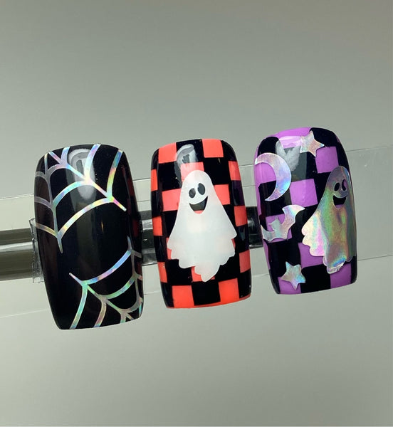 Ghost Nail Decal | White