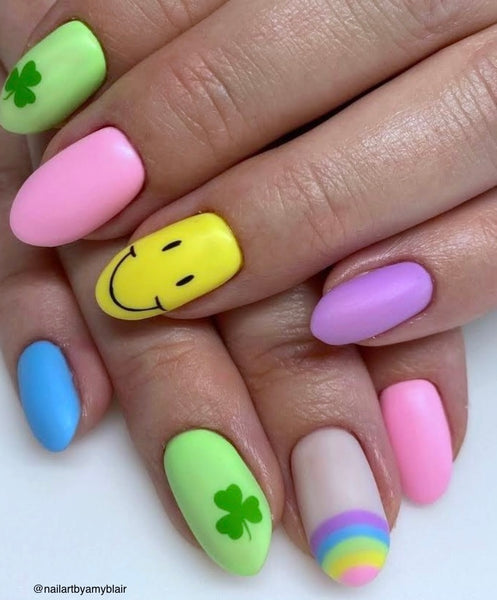 All Clovers Nail Decal | Bright Green