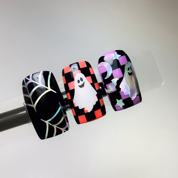 Checkered Print Nail Decal (Comes Un-Weeded) | Black
