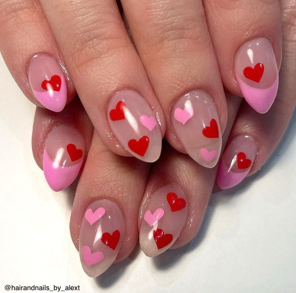 Variety Heart Nail Decal | Red (*Comes Un-Weeded)