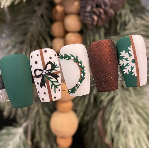 Elegant Snowflake Nail Decal | White