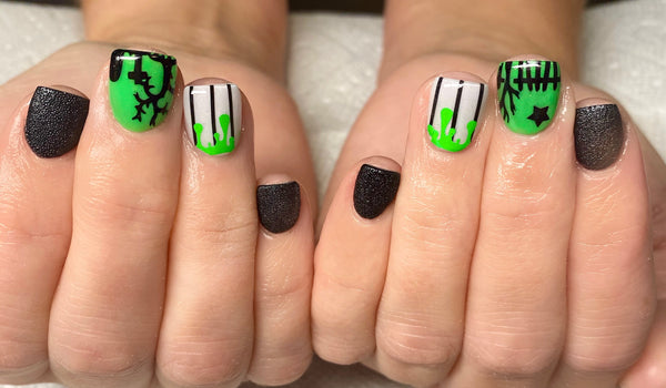 Haunted House Nail Decal | Black