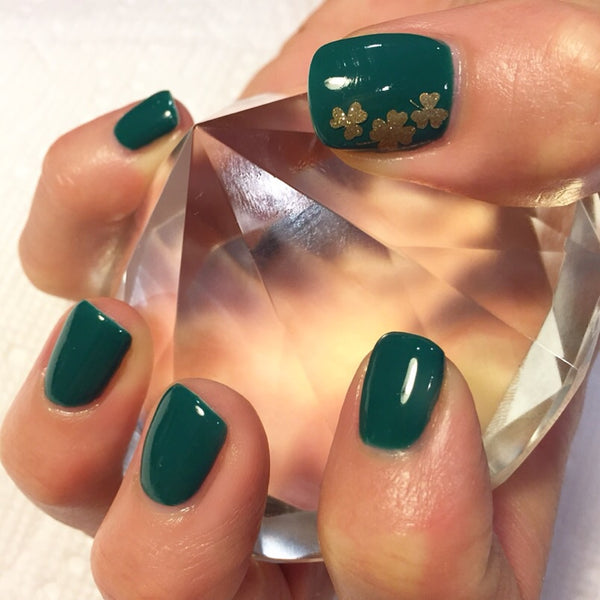 All Clovers Nail Decal | Sparkle Gold