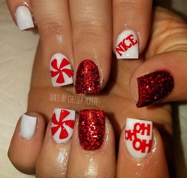 Peppermint Swirl Nail Decal | (Choose Color)