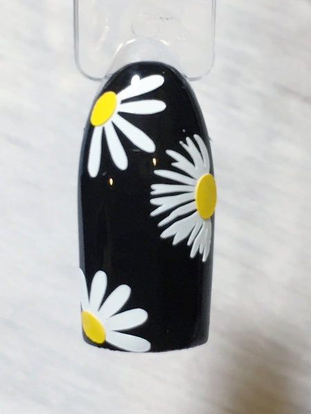 Cuticle Daisy Flower Nail Decal | White