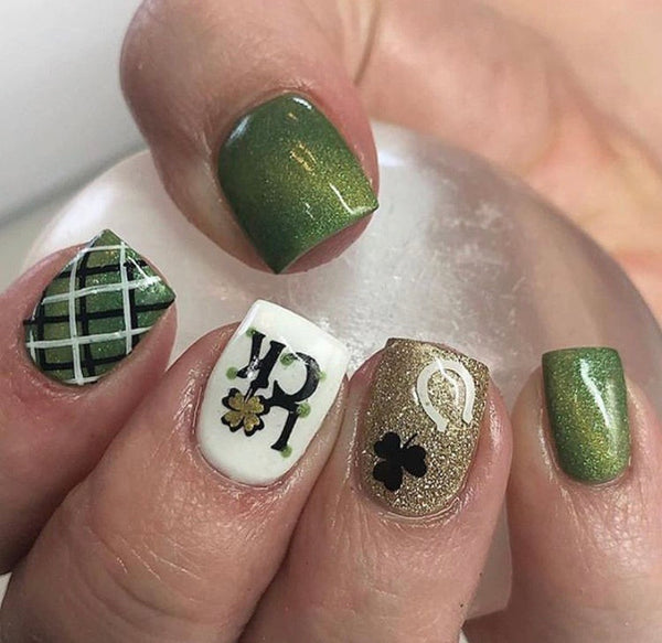 Leprechauns & Luck Nail Decal | Black