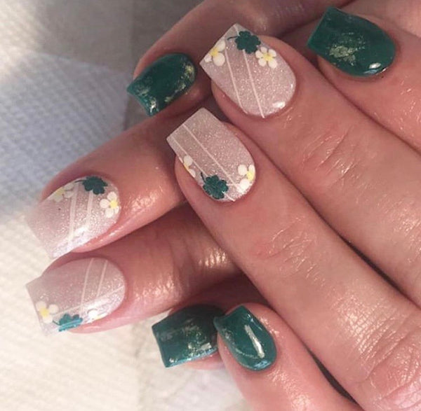 All Clovers Nail Decal | Dark Green